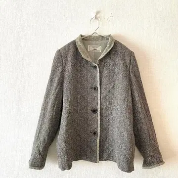 [카먼] 자켓 실크 혼방 소매 슬릿 풀 버튼 포켓 일본제 M-L