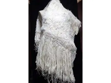 UNA ARTESANA ALMA 니트 프린지 숄 대형 스톨 희소품