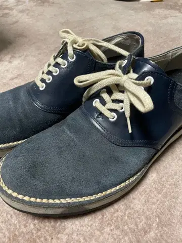 네이비 레이스업 슈즈