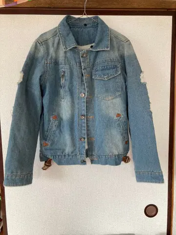 라이트 블루 데님 자켓 남성용