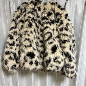 [ MICALLE MICALLE ] 레오파드 인조 모피 블루종