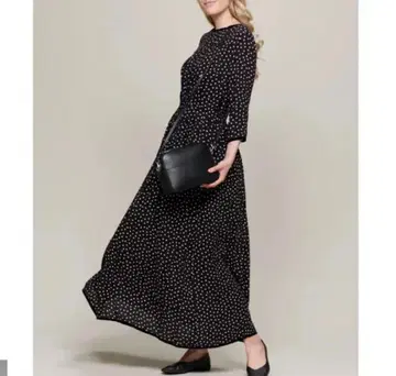 [ 새상품급 ] SINME 신메 롱 도트 원피스