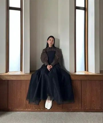 CLANE 볼륨 롱 파니에 스커트 0 사이즈