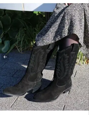 TORAL 웨스턴 부츠 블랙 사이즈 38