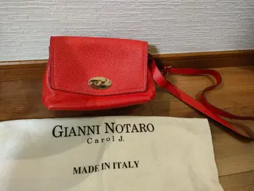 지안니 노타로 이에나 투모로우랜드 이탈리아제 천연 가죽 레드 미사용