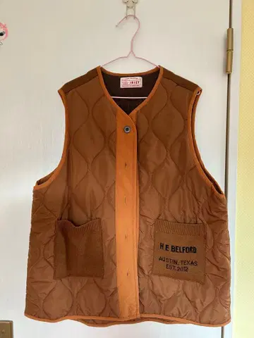 IRIEY 브라운 퀼팅 베스트 아이리 베스트