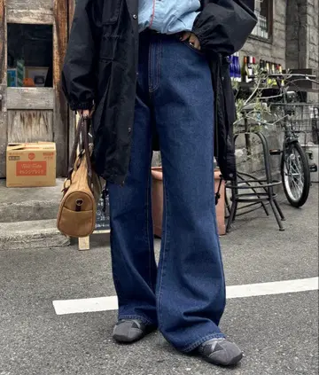 CPCM 플레어 데님 네이비 M