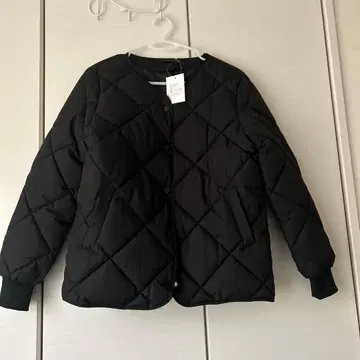 택 포함 새상품 블랙 퀼팅 자켓