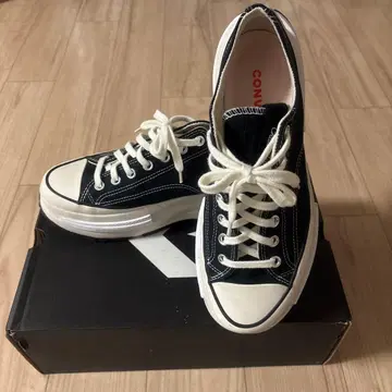 컨버스 블랙 통굽 스니커즈 한국제