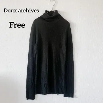 듀얼 아카이브 긴팔 스웨터 블랙 남성용 터틀넥 얇은 소재 울 혼방 255