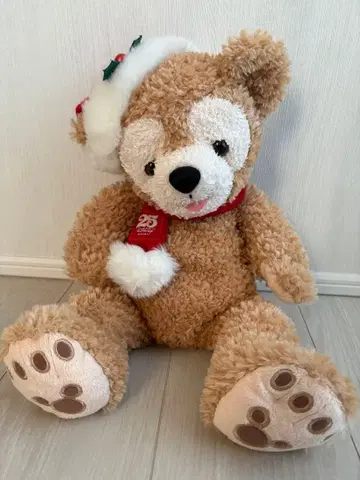 [택 없음] 오픈 마우스 더피 봉제 인형 크리스마스 버전 25주년 기념