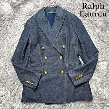 로렌 랄프 로렌 골드 버튼 더블 브레스트 테일러드 자켓 XS 상당