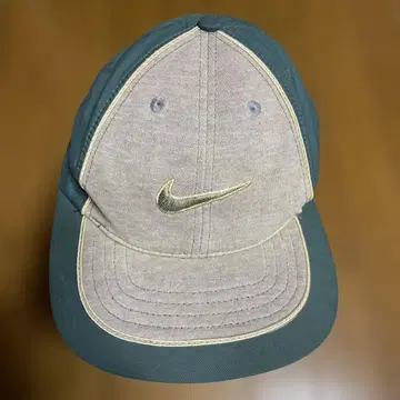 [ 90s ] NIKE 캡 은색 택 모자 나이키 자수