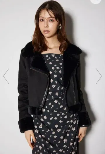 rienda 24 페이크 스웨이드 무스탕 라이더 자켓