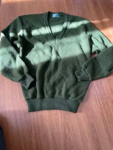 90s 빈티지 크로커다일 V넥 니트 스웨터 L 사이즈