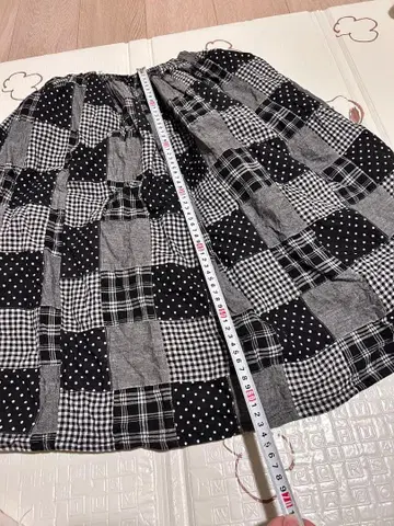 패치워크 패턴 플레어 스커트 모리걸