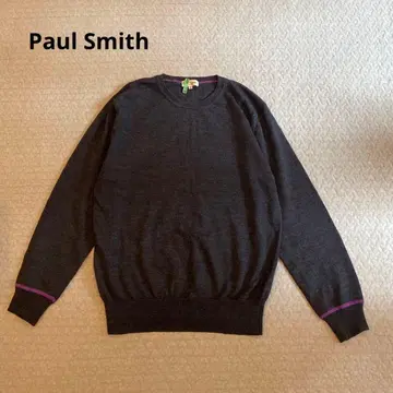 남성용 Paul Smith 다크 그레이 니트 스웨터 M 울 100%