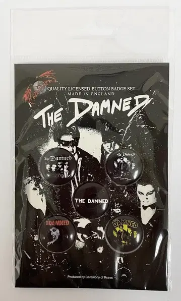 담드 THE DAMNED 배지 캔뱃지 세트 (5개입) 정품 펑크