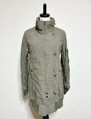 m952 Von Dutch 올리브 그린 밀리터리 롱 기장 자켓 L