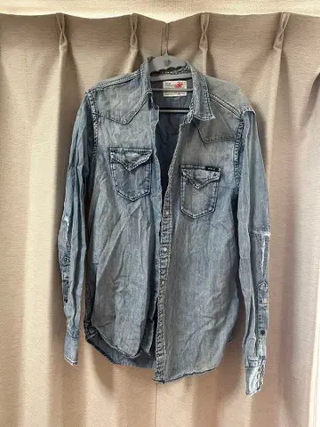 데님 셔츠 라이트 블루 긴팔