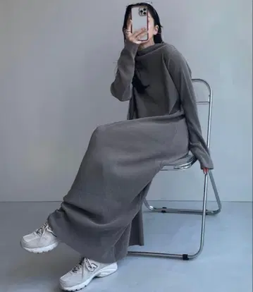 wee9s 데일리 데일리 슈퍼 스트레치 플리츠 원피스 [긴팔]