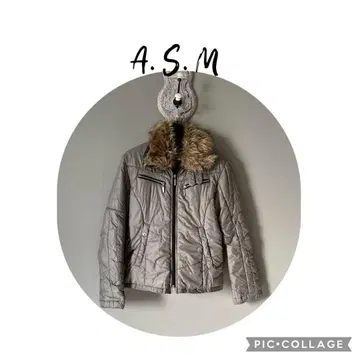 A.S.M. 그레이 퍼 트리밍 충전솜 자켓 50