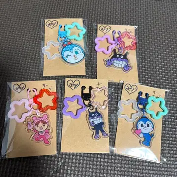 호빵맨 시리즈 키링 5개 세트