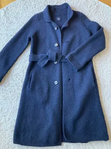 45R 융모 울 롱 코트