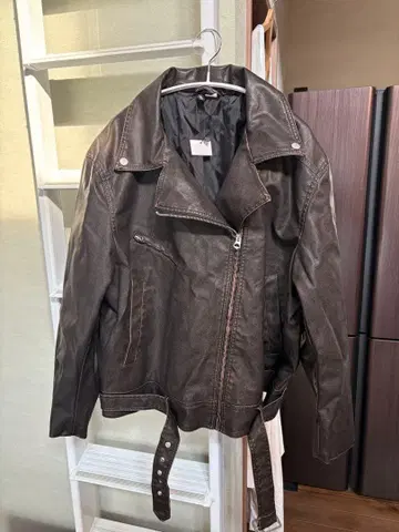 H&M 브라운 가죽 자켓 M