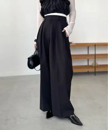CAPRICIEUX LEMAGE 2턱 와이드 팬츠 38