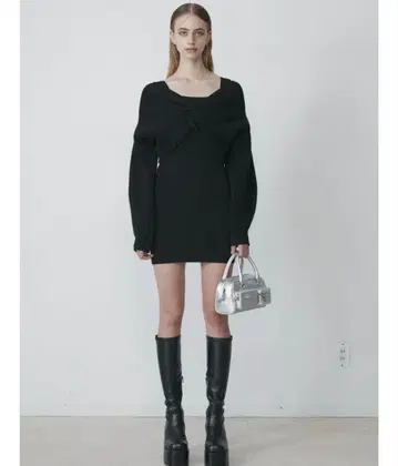 EMODA 니트 원피스 블랙