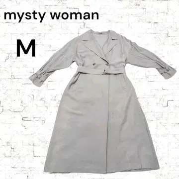 [ 미스티우먼 ] 그레이 더블 브레스트 트렌치코트 사이즈 M