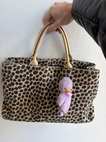 레오파드 무늬 토트백