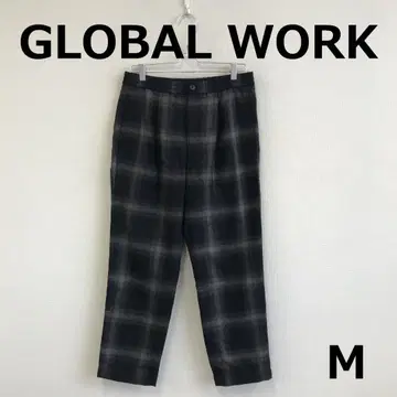 A1208C13 [ GLOBAL WORK ] 울 혼방 체크 무늬 팬츠