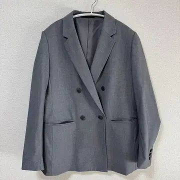 UNIQLO 유니클로 더블 자켓 그레이