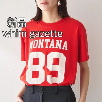 새상품 Whim Gazette 윔 가젯 넘버링 T셔츠 레드