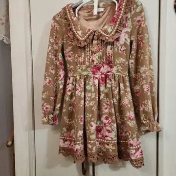 LIZ LISA 플라워 프린트 긴팔 미니 원피스