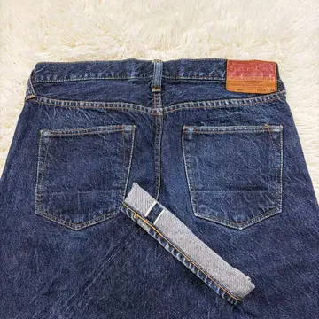 리얼맥코이 Lot001 셀비지 데님 다크 네이비 황색 귀 일본제 W32