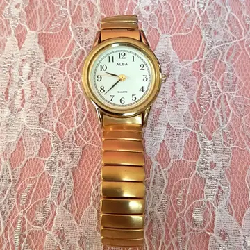 새상품 배터리 작동 미사용품 수준 ALBA 여성용 팔찌 워치 MD51