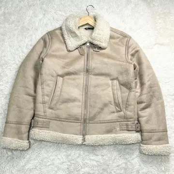 자라 무스탕 플라이트 자켓 화이트