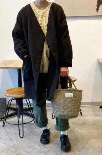 cheer 삿포로 퀼팅 토트백 ( MUJI 클래스 카 아이보리 몰