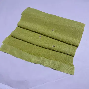 오비 장식 천 콩 무늬 크레이프 원단 순수 실크 그린 계열 중고품