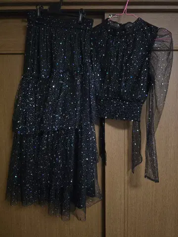 FURFUR 라메 튤 드레스 BLACK