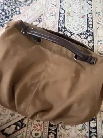 브라운 숄더백 캔버스풍