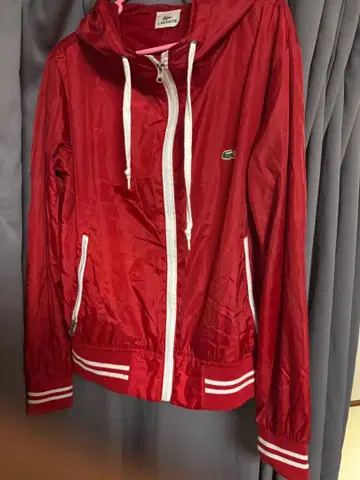 라코스테 나일론 자켓 후드 부착