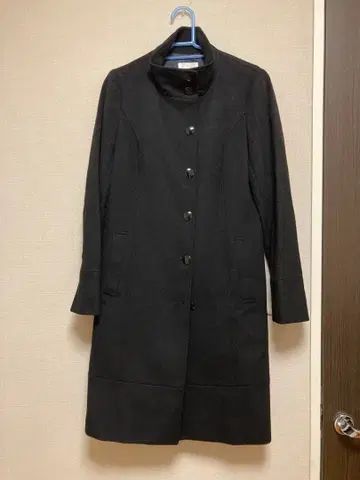 블랙 롱 코트 사이즈 2