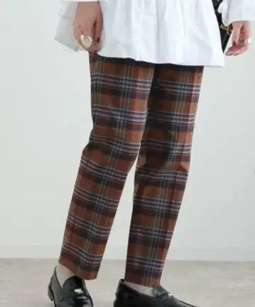 컨디션 최상!! IENA 체크 센터 프레스 팬츠 38