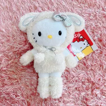 헬로키티전 봉제 인형 마스코트 키링 토끼 눈토끼 키티