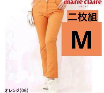 [새상품] 마리끌레르 골프 팬츠 여성용 M 사이즈 2장 세트 오렌지