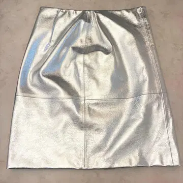 H&M 메탈릭 실버 코팅 스커트